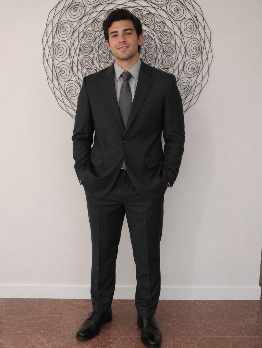Vintage Burberrys 100% wool charcoal pinstripe suit Great vintage 44R